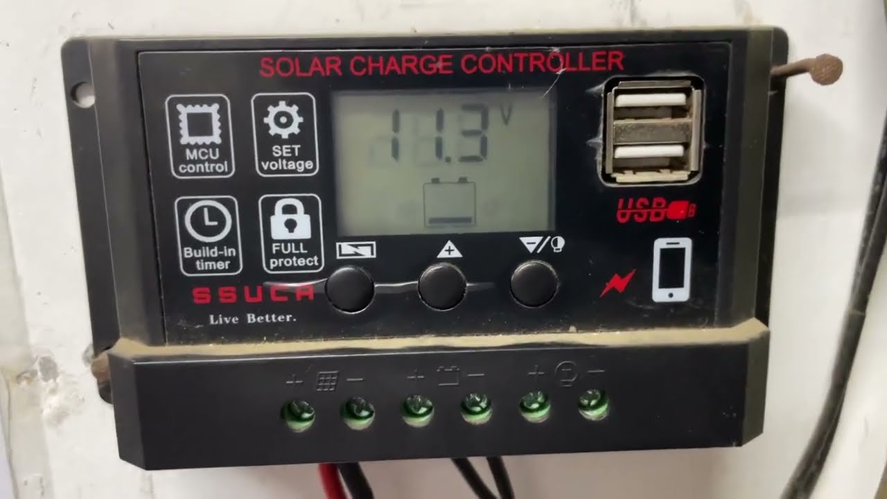 Solar Charge Controller Solar panel Luminous Inverter & battery Whole Connection setting & Setup