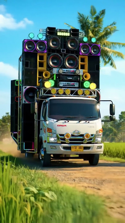 Horeg truck falls into rice field #transformation #dj #8dmusic657 #viralmusic