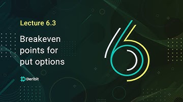 6.3 Breakeven points for put options - Deribit Options Course Basics