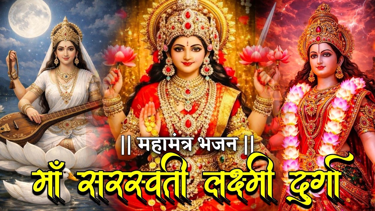 Powerful Mantras for Wealth & Peace | Mahalakshmi, Saraswati & Durga Bhajans LIVE | Navratri Special
