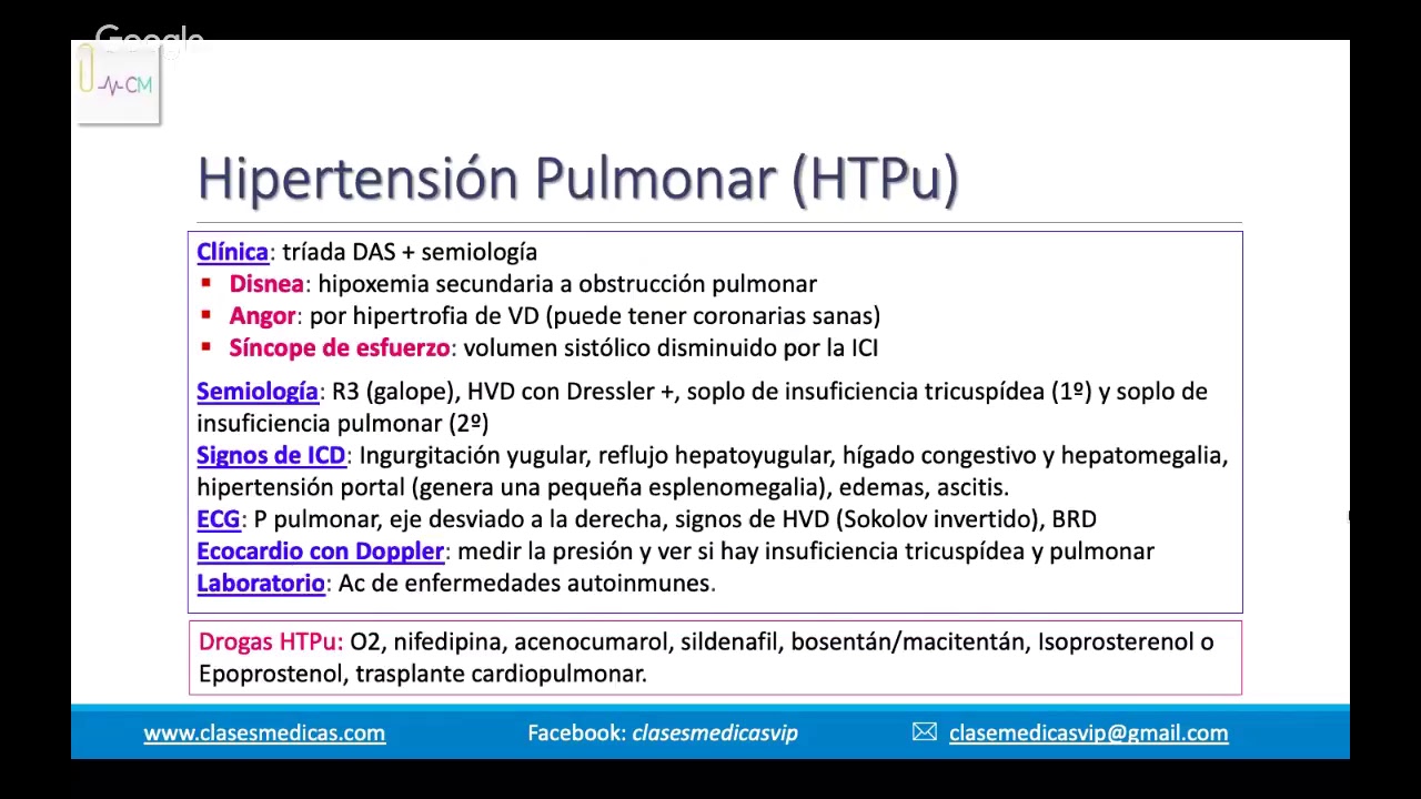 Sibilancia hipertensión pulmonar