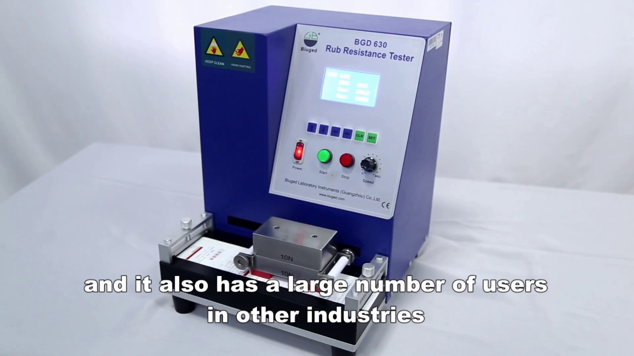 BGD 630 Rub Resistance Tester introduction