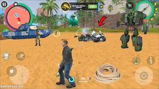 Rope Hero: Vice Town (Mutant Man Destroy Robot) Car Robot Half Dead with Soul - Android Gameplay HD screenshot 4