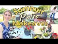 DIY SUMMER PATIO MAKEOVER 2021 |  DECK CLEAN + DECORATE | OUTDOOR FARMHOUSE COTTAGE DECORATING IDEAS