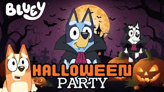 Bluey Halloween Party!! | Freeze Dance | Floor is Lava | Brain Break