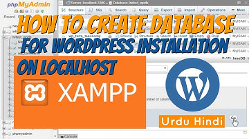 How to Create database for WordPress Installation on localhost || Urdu