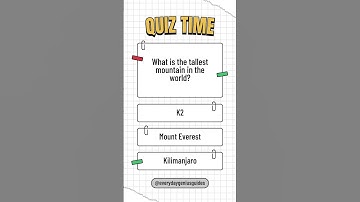 🏔️ Can You Name the Tallest Mountain in the World? 🤔🌍 | Daily Quiz