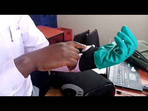 The self disinfecting glove comes in handy for our health workers.