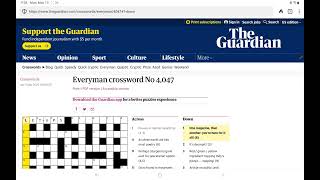 Guardian Everyman Crossword (No. 4,047)