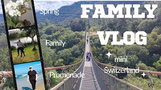 Семейный влог / Family vlog. Spring, promenade.  Mini Switzerland