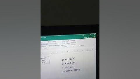 Penggunaan Excel solver untuk memecahkan masalah program linear