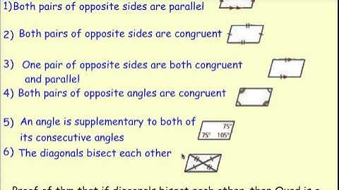 6.3 Proving a Quadrilateral is a Parallelogram