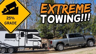 I Take My Gas GMC Sierra 2500 HD Truck Up & Down a Max 25% Grade Towing My Travel Trailer