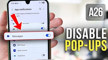 How to Disable Text Message Notifications on Samsung Galaxy A26 - Step-by-Step Guide