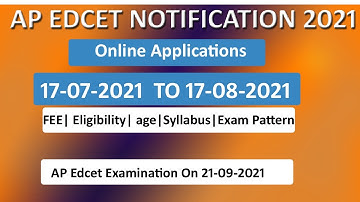 AP Edcet Notification 2021