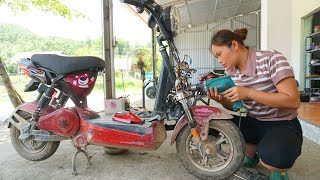 The Girl Repair: Broken electric motorbikes are completely repaired by genius girl