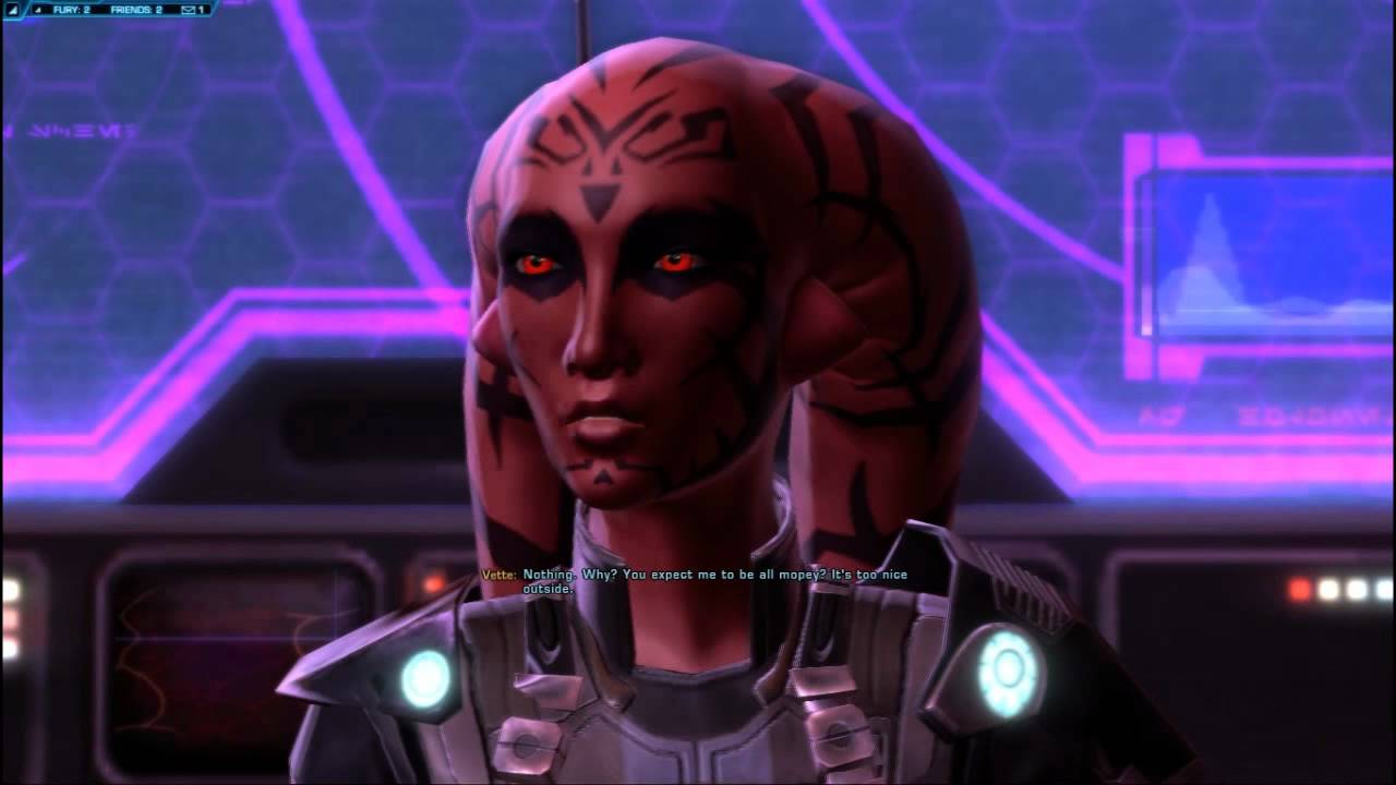 SWTOR Sith Warrior Companions - Vette: Family Ties / Two Truths And A Lie -...