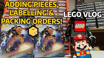 Adding Pieces, Labelling and Packing Orders! | LEGO Vlog #12 | Starting a Bricklink store in 2023
