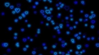 Flying Heart💙Blue Heart Background | Neon Light Love Heart Background Video Loop 2 Hours