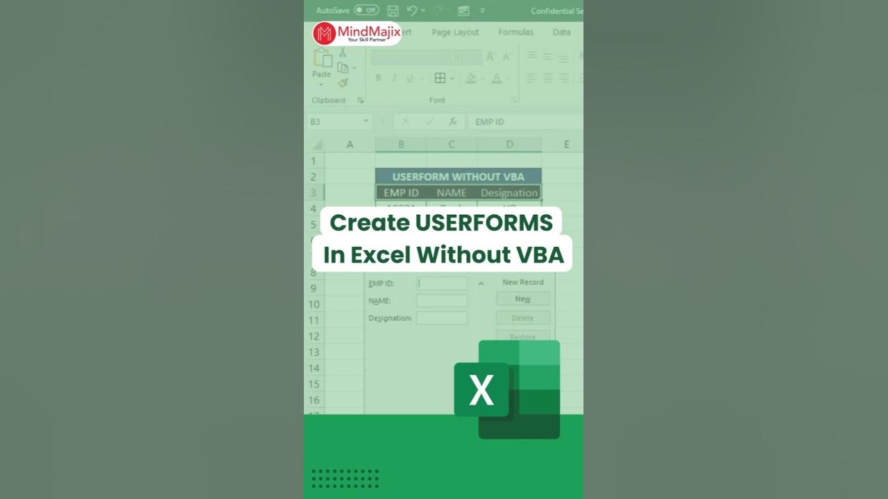 How to Create USERFORMS in Excel Without VBA? Excel Trick 🤯 #exceltips ...