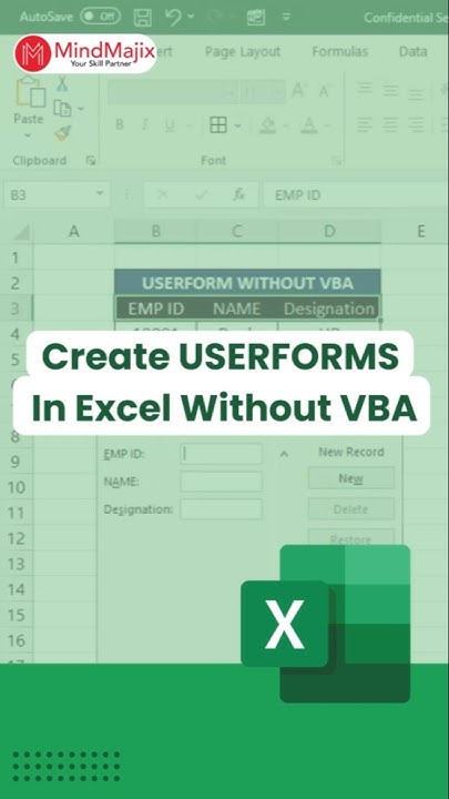 How to Create USERFORMS in Excel Without VBA? Excel Trick 🤯 #exceltips ...