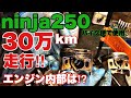 【ニンジャ250エンジン分解②】超過走行‼︎ 30万キロ走行　バイク便で使用したエンジン分解！バイク便ライダーの日常‼︎