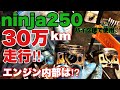 【ニンジャ250エンジン分解②】超過走行‼︎  30万キロ走行　バイク便で使用したエンジン分解！バイク便ライダーの日常‼︎