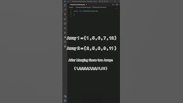 Merging two sorted arrays in java.                          #sort #java #programming #datastructure