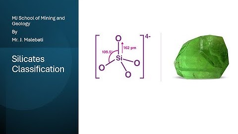 Silicates Classification