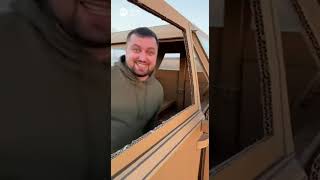 Машина из картона настоящая🤯🤯🤯 #лайфхак #прикол #топ
