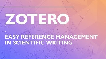 ZOTERO for efficient reference management in academic writing