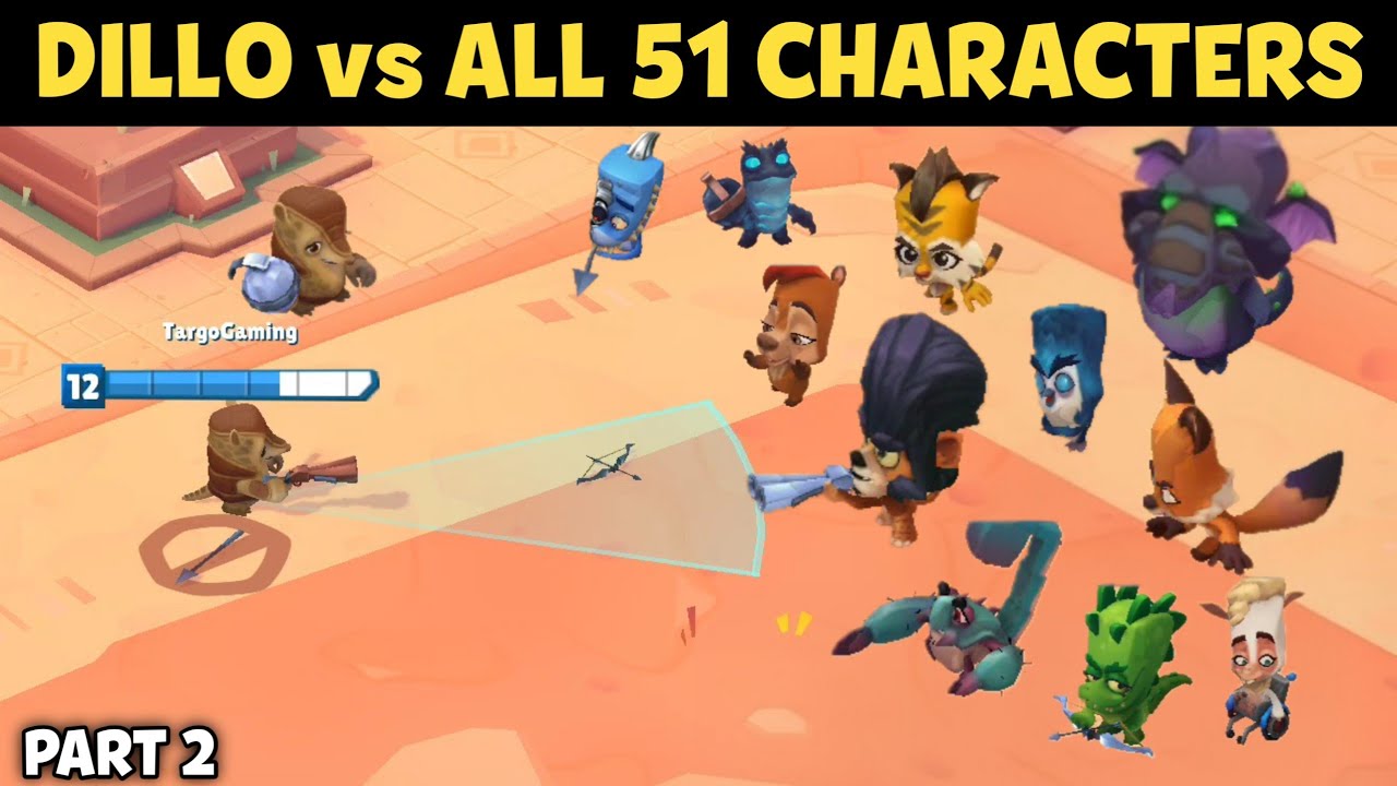 Dillo vs All 51 Characters Part 2 | Zooba