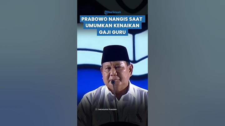 DETIK-DETIK PRABOWO Nangis Saat Umumkan Kenaikan Gaji Guru