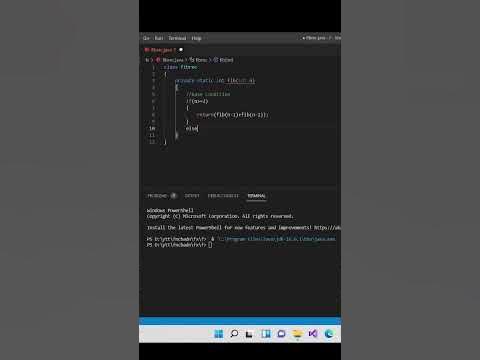 Finding nth term of fibonacci series using recursion | Java - YouTube