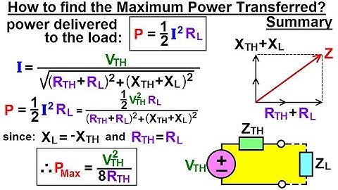 Electrical Engineering: Ch 12 AC Power (18 of 38) How to Find Max. Power Transferred? Summary