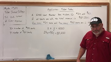5.1.10 2x2 Systems of Linear Equations - Applications: Ticket Sales