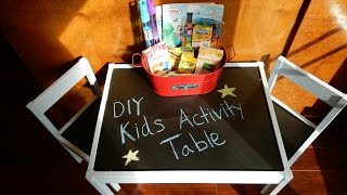 DIY Kids Activity Table An easy DIY Kids Activity Table!!! This table has made doing Mommy things or Parenting things that much easier! Michael enjoys