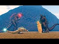 Godzilla Minus One and Minilla Ex Vs Mechagodzilla and Kamadolph-Kun - Roblox Kaiju Universe