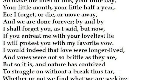 "I Shall Forget You Presently" by Edna St. Vincent...