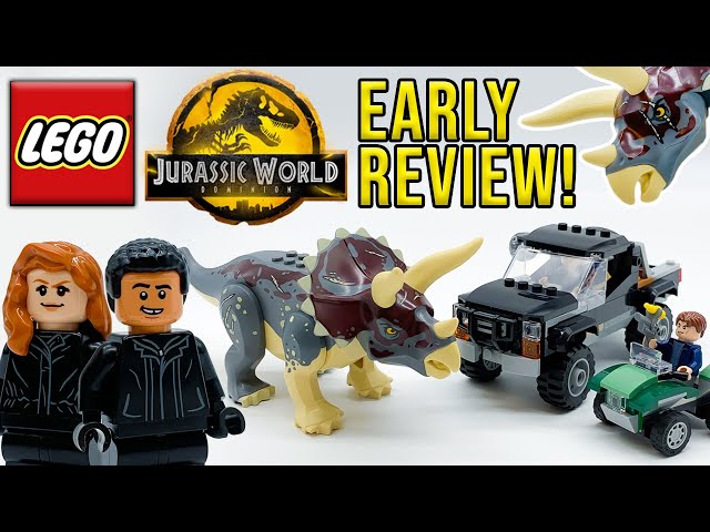 LEGO Jurassic World Triceratops Pickup Truck Ambush EARLY Review! Set 76950  