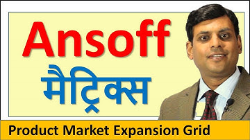 Ansoff Matrix I Ansoff मैट्रिक्स I Product Market Expansion Grid I Hindi I Dr Vijay Prakash Anand