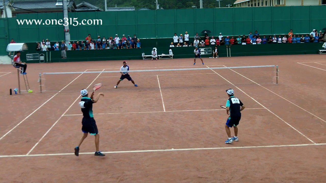 ★高校ソフトテニス　近畿夏季2015　個人戦　男子　準決勝　内本・丸山(上宮高校)ー谷口・三輪(高田商業高校)