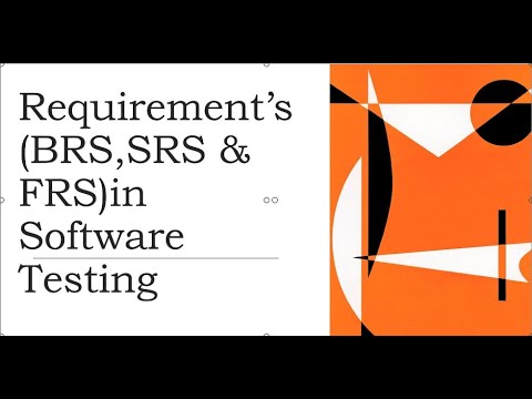 Video: Wat is SRS FRS en BRS bij testen?