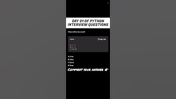 Day 21 | Python Interview prep | Tricky question #shorts #shortvideo #ytshorts #effectking #trending