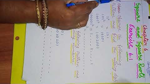 Square and square roots || Class 8th || Ex.6.1 || Complete explanation in Hindi.