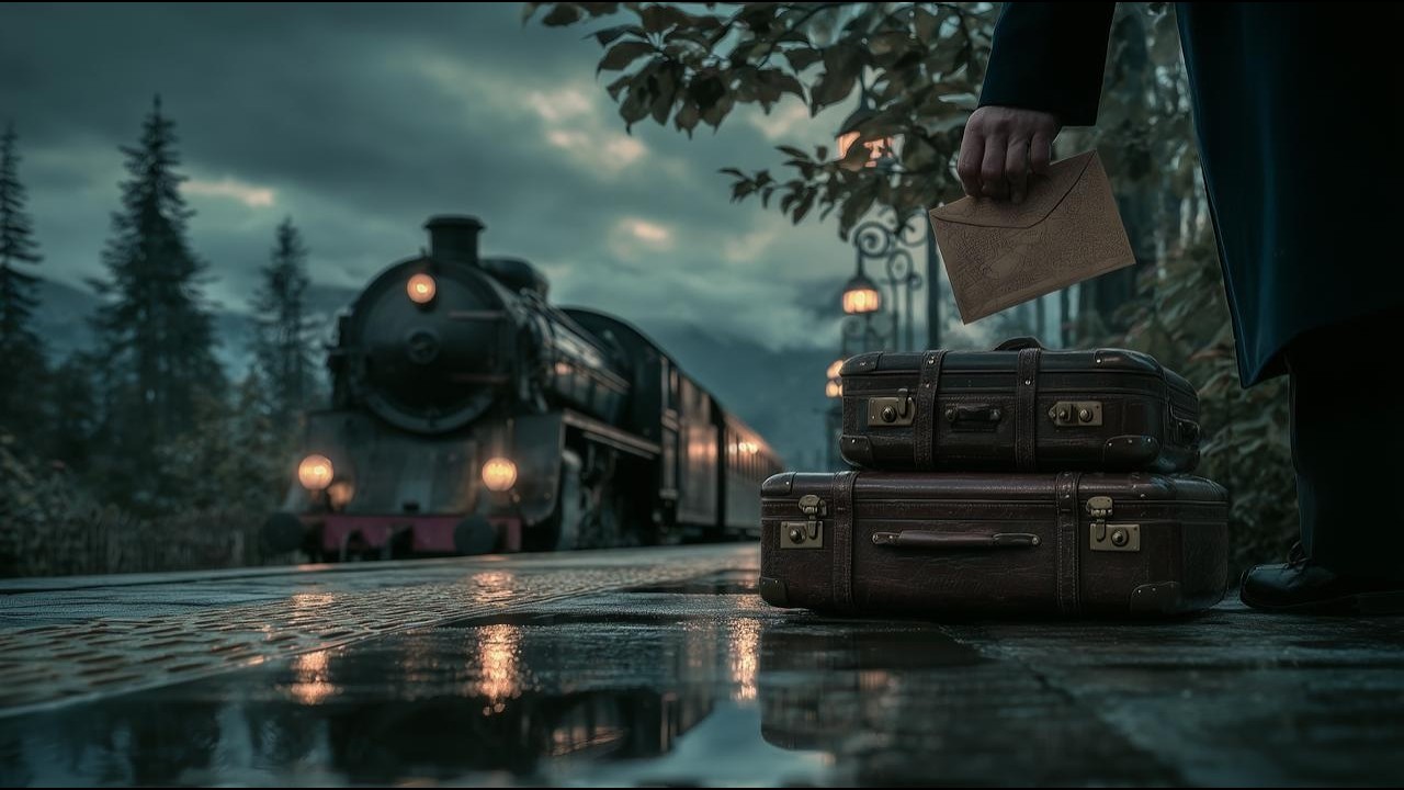 Midnight Train Farewell Letter (1952) | Cinematic Ambient Music for Study & Sleep