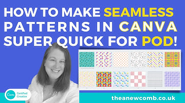 How To Make Seamless Patterns in Canva Super Quick for Print on Demand (POD) Thea Newcomb Tutorial