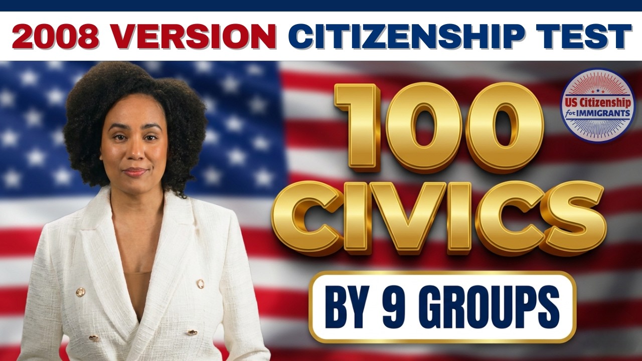 New! 100 Civics Test Questions by 9 Groups for U.S. Citizenship ...