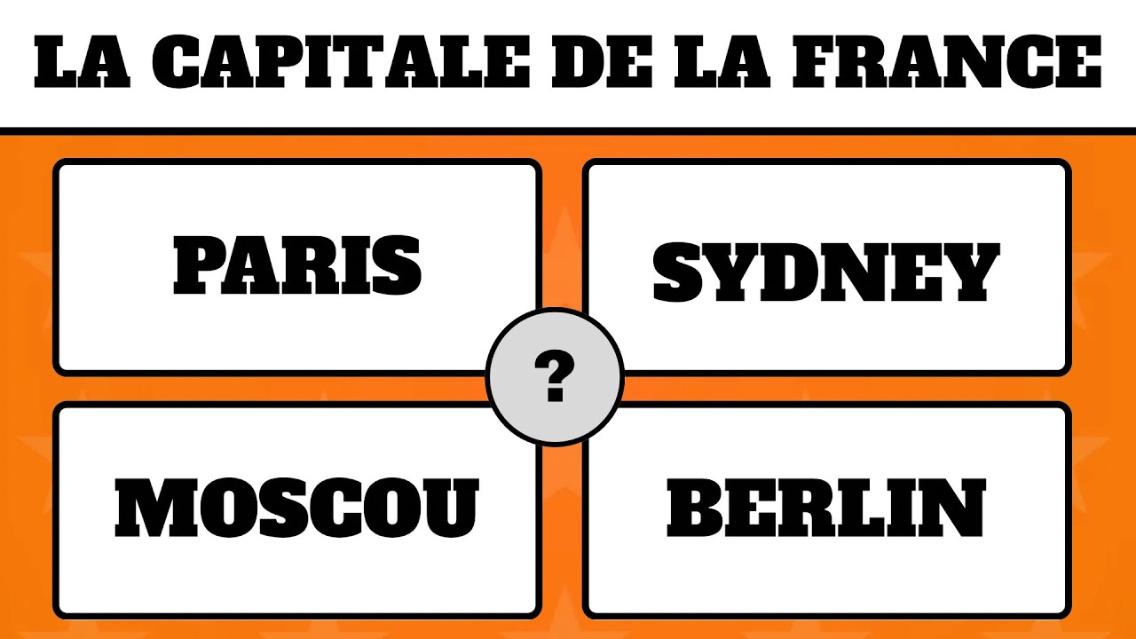 Trouve la Capitale parmi 4 Propositions 🗼🏛️ Quiz Capitale