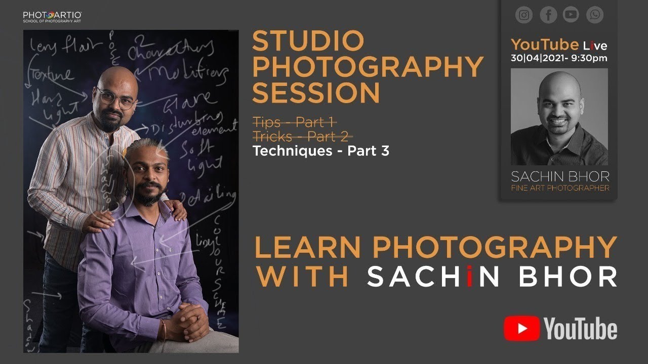 Studio Photography Techniques Live Session with Sachin Bhor in Hindi